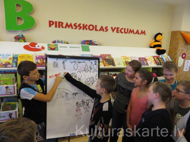 Bērnu literatūras nodaļā minikonkurss piekto klašu skolēniem “Meklē Letonikā kopā ar Sprīdīti”. 4.11.2016. 